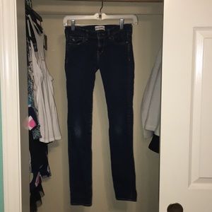 Dark wash kids super skinny jeans